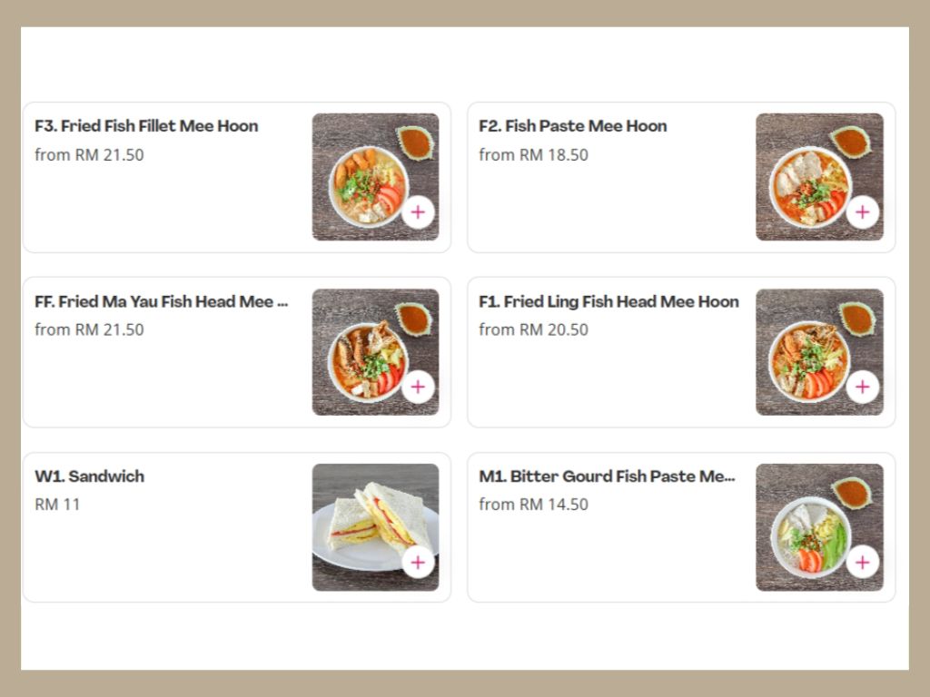 Menu Popular at Soon Soon Pan Mee & Fish Head