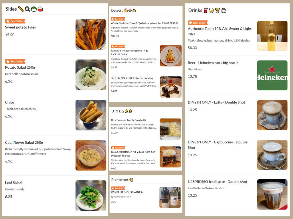 Menu Grub By Ahong Malaysia