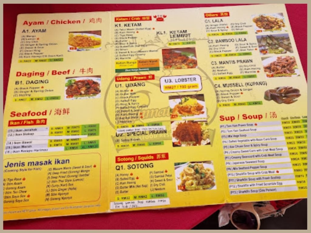 Menu Restoran Rahmat Tan