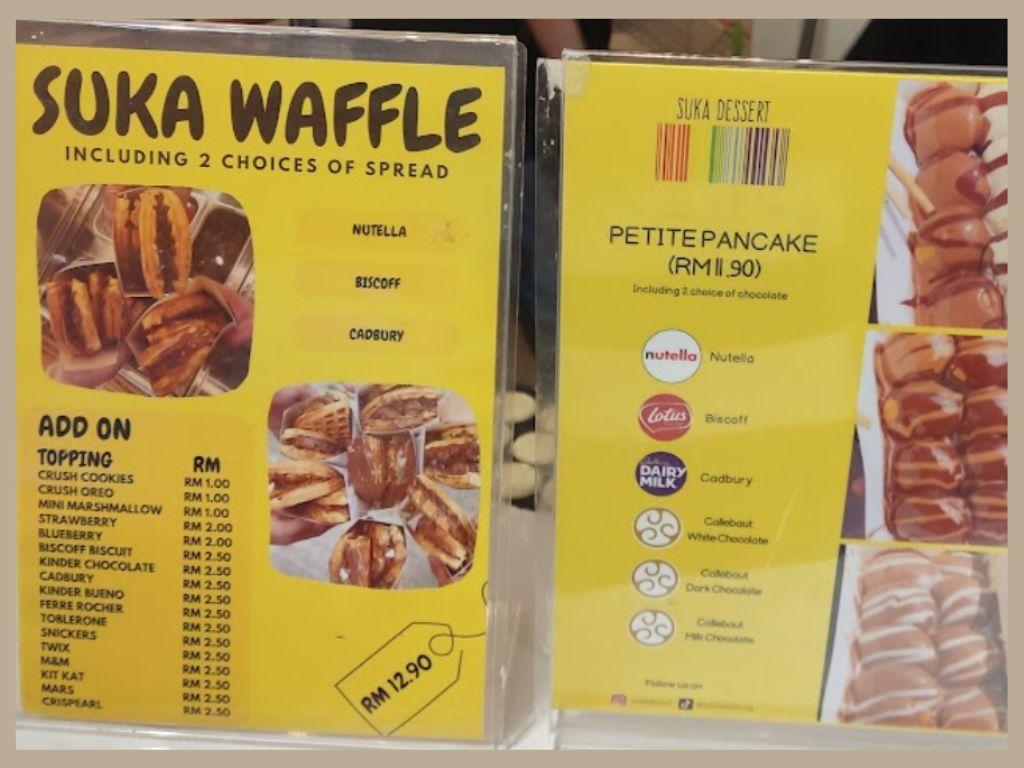 Menu Suka Waffle by Suka Dessert Malaysia