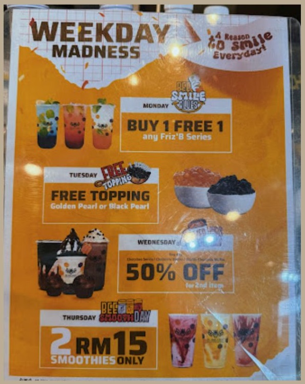 Promo di Bubblebee Malaysia