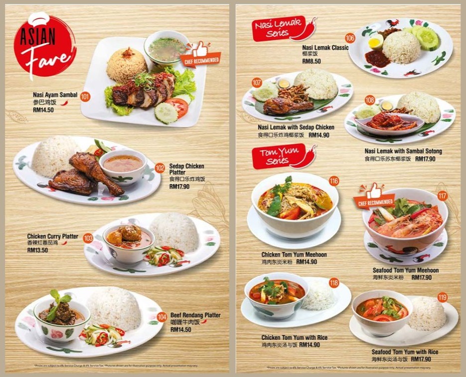 Sedap Corner Menu Malaysia Asian Fave