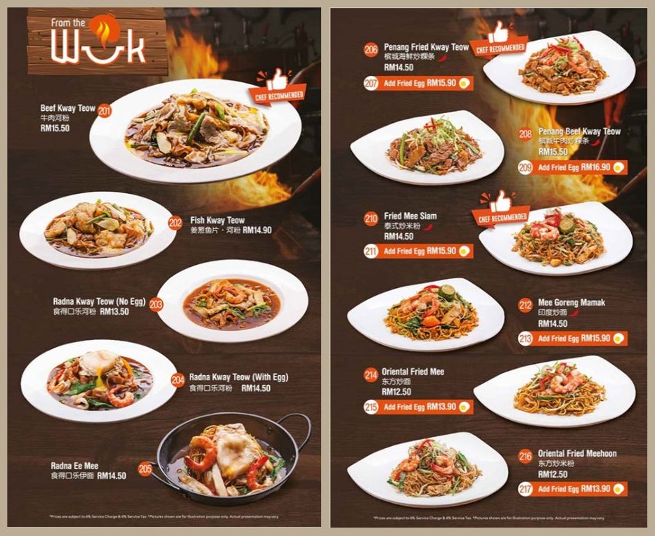 Sedap Corner Menu Malaysia From the Wok